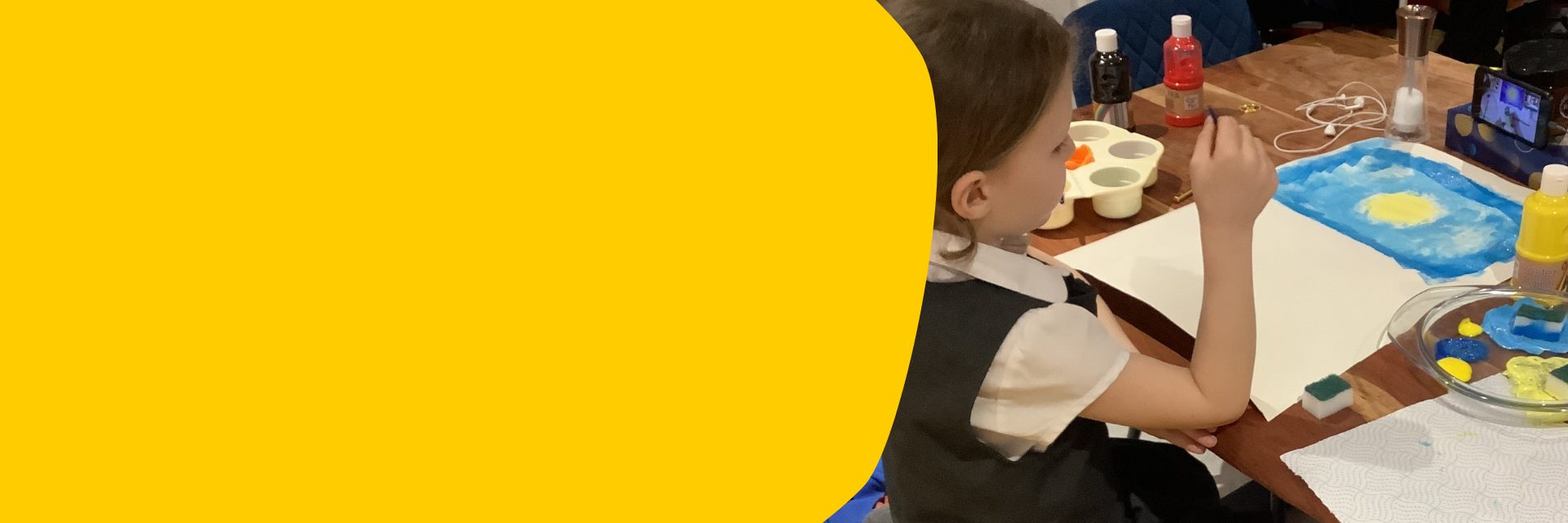 Child with CF at an online workshop