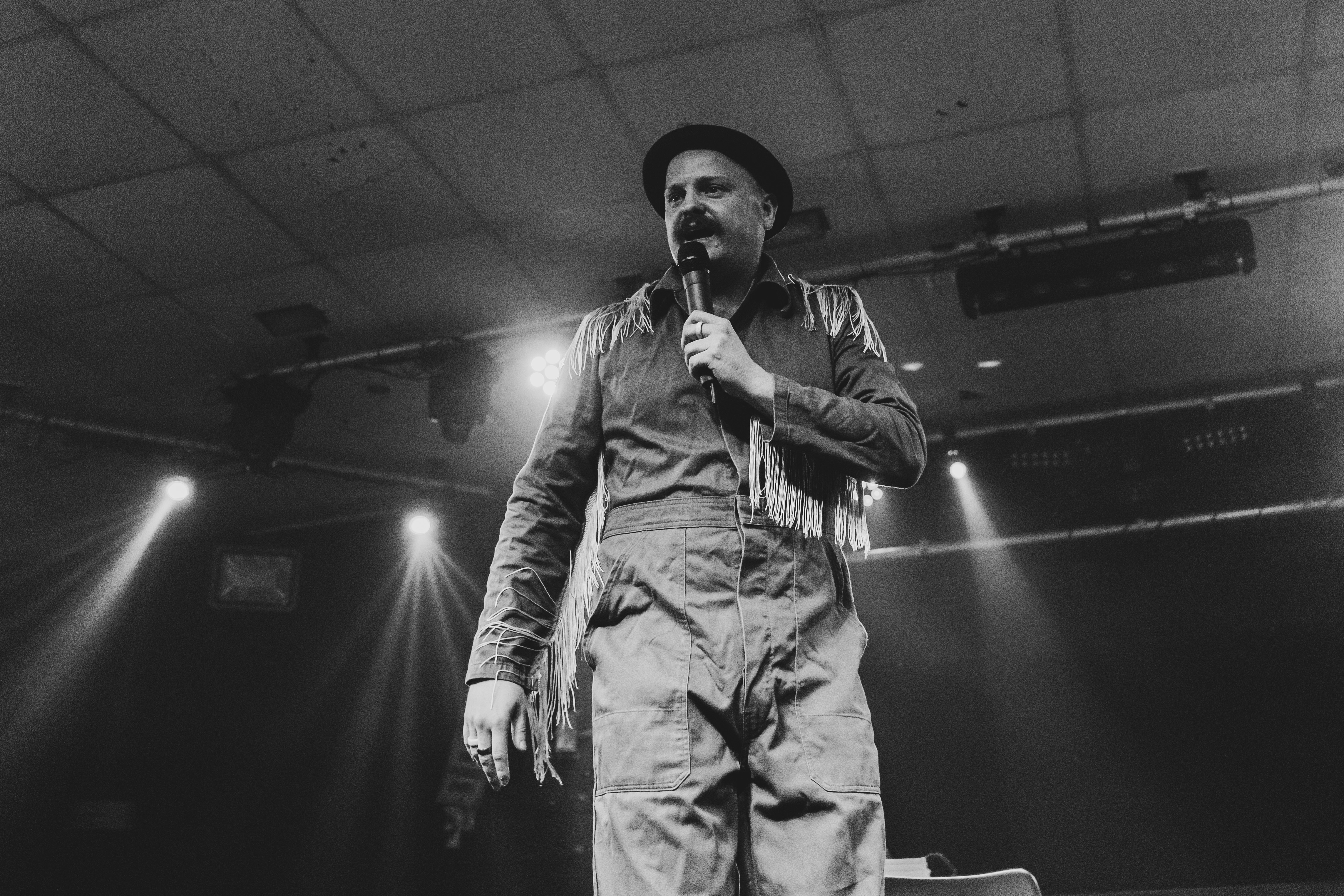 James on stage