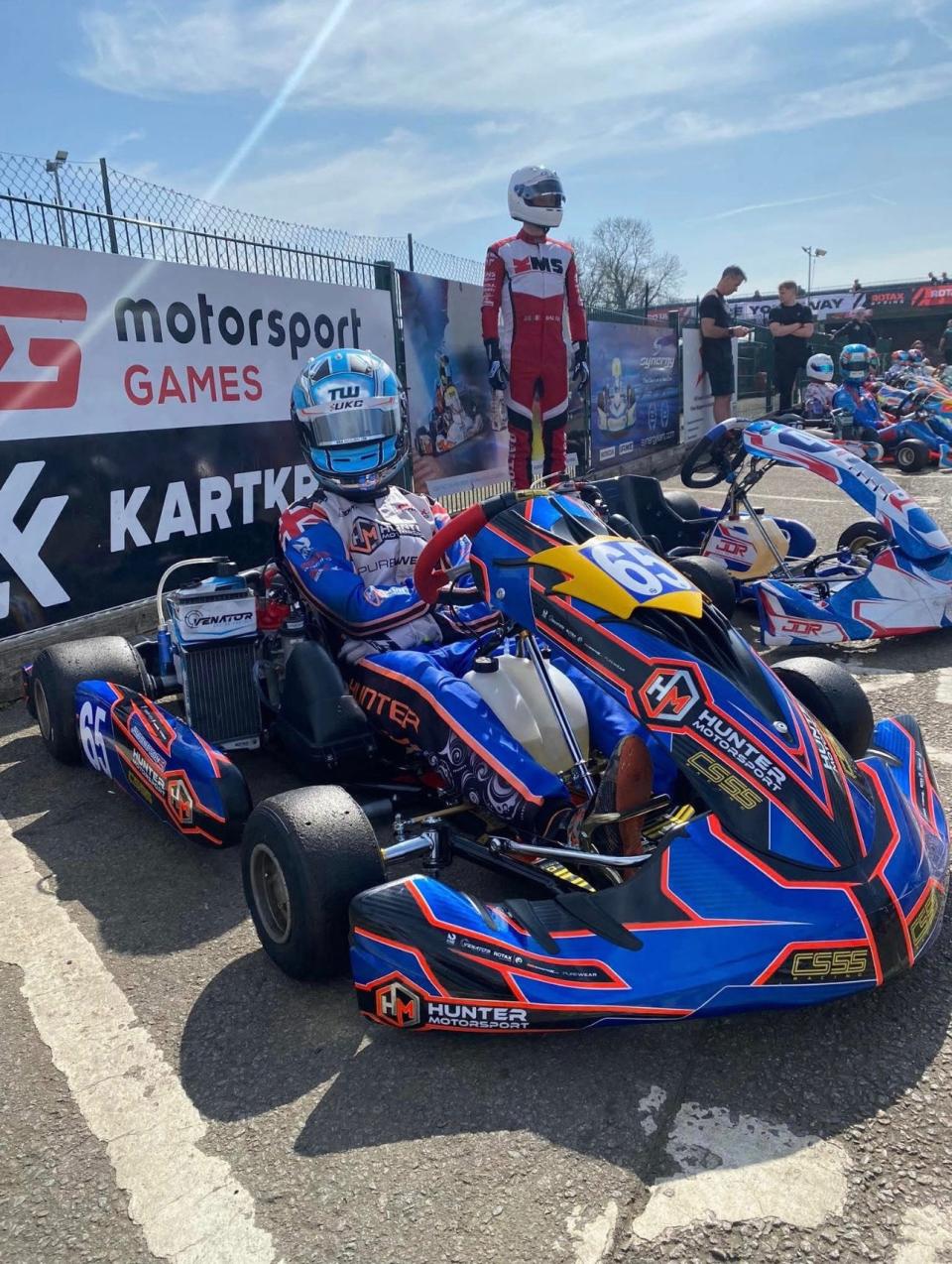 Jack sitting in race kart