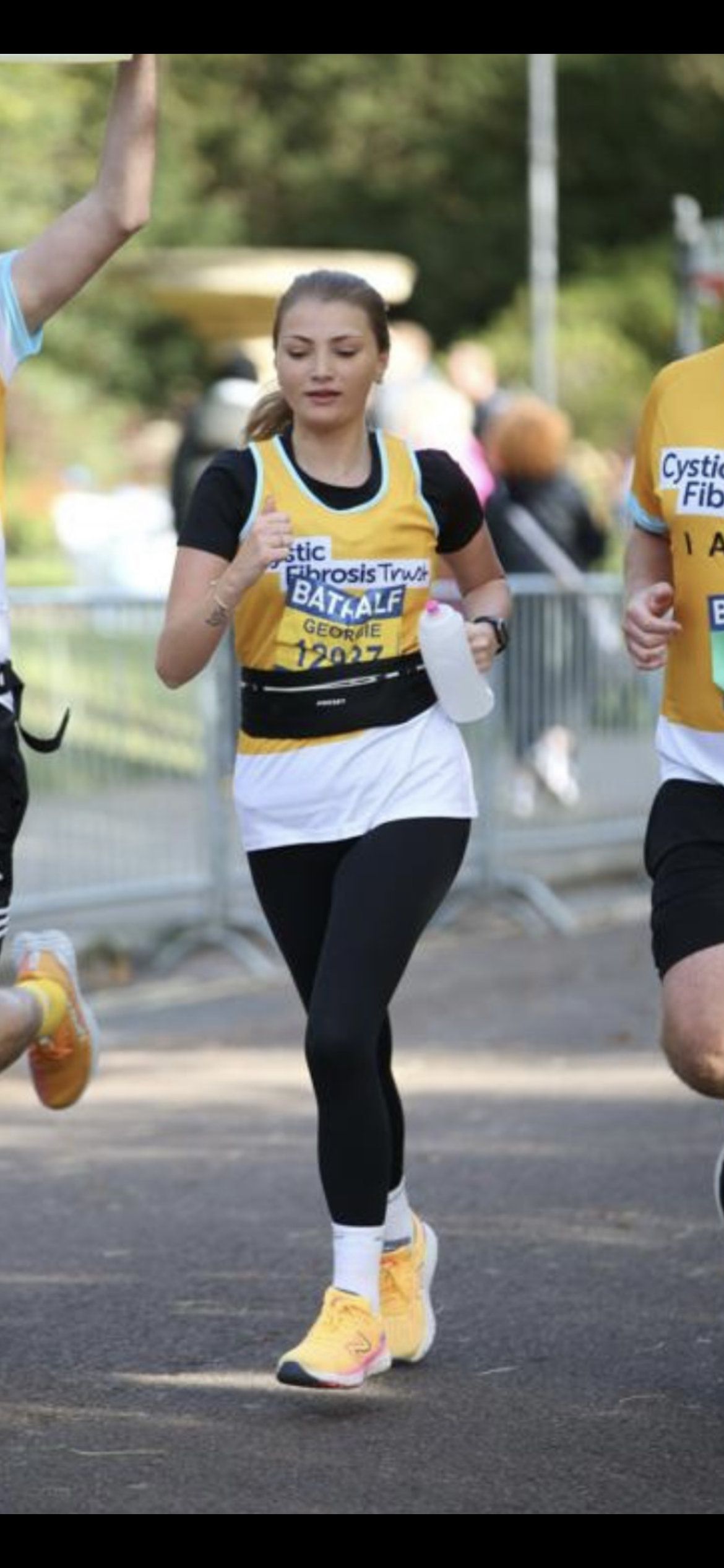 Georgie Cooper running the Bath Half Marathon