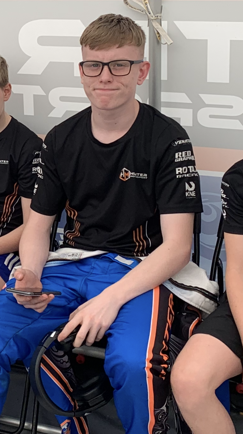 Jack sitting at the race track