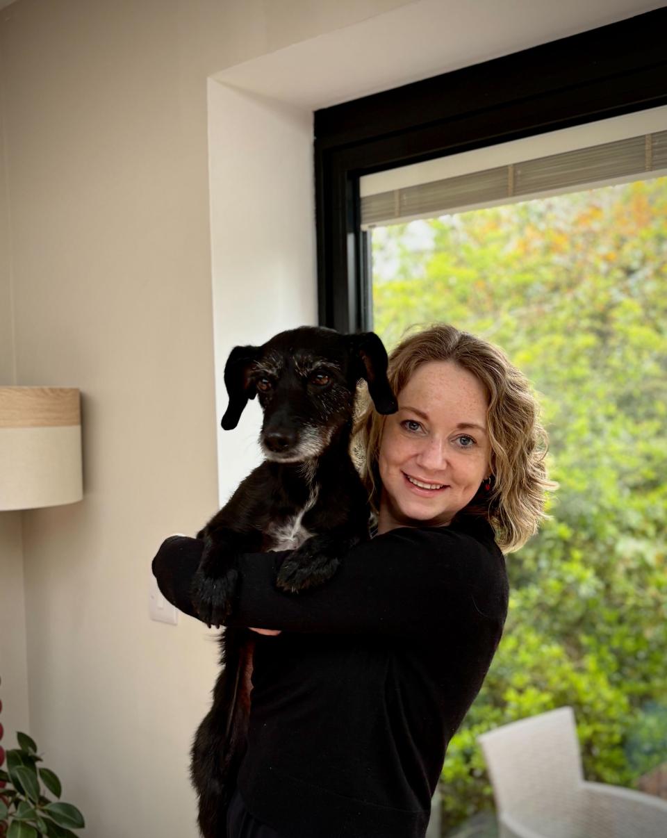 Rosie and a dog