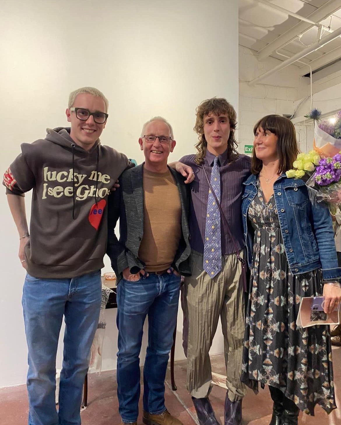 James (left) and family