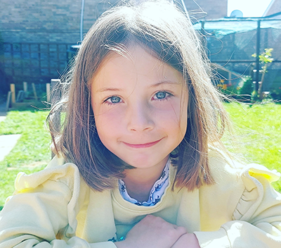 A photo of 8 year old Katy