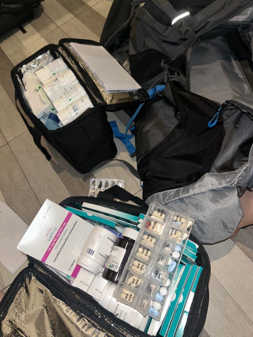 1.	Med storage in my backpack 