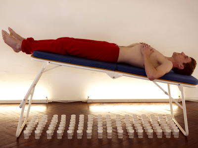 Martin O'Brien doing physio