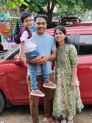 Vihaan with his parents