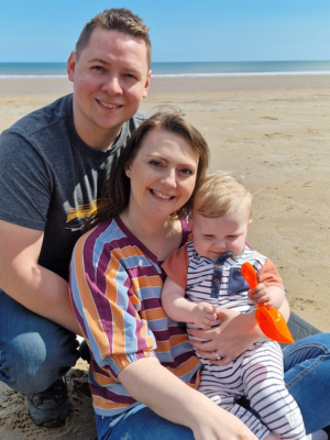 Ollie with his mum Bryony and Dad Harvey