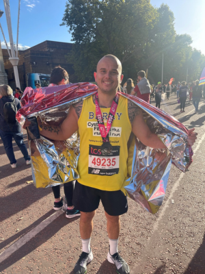 Ava's Dad runs the Marathon