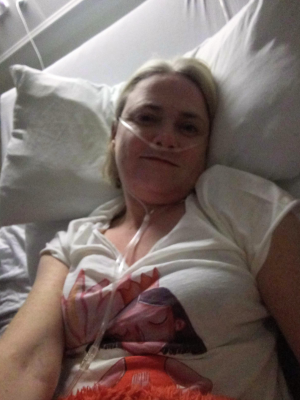 Yvonne in hospital