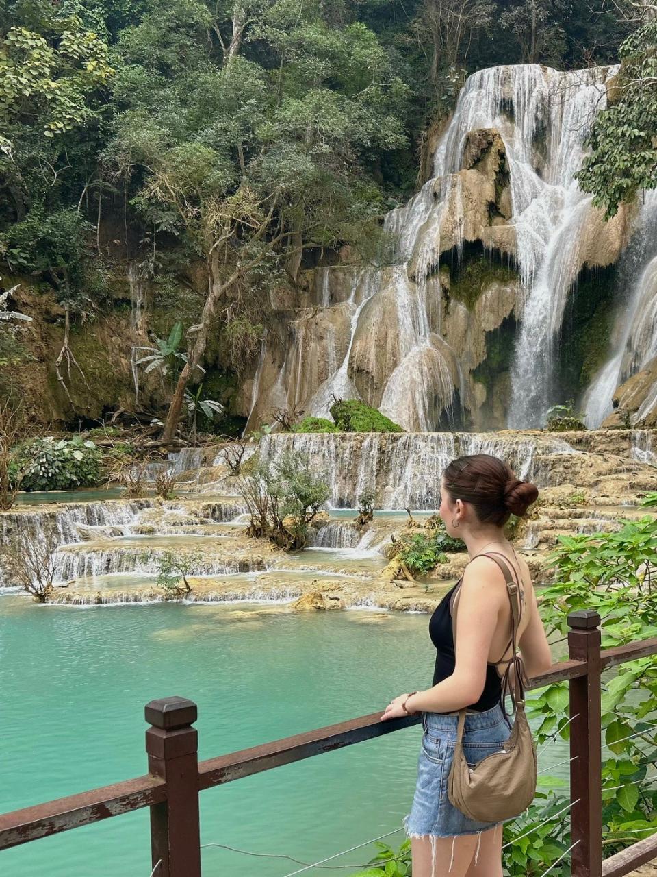 15.	Beautiful Kuang Si Waterfall in Laos