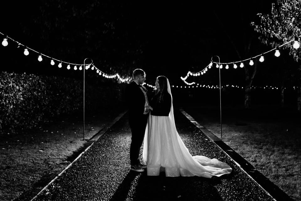 Will and their wife, Vicky, on their wedding