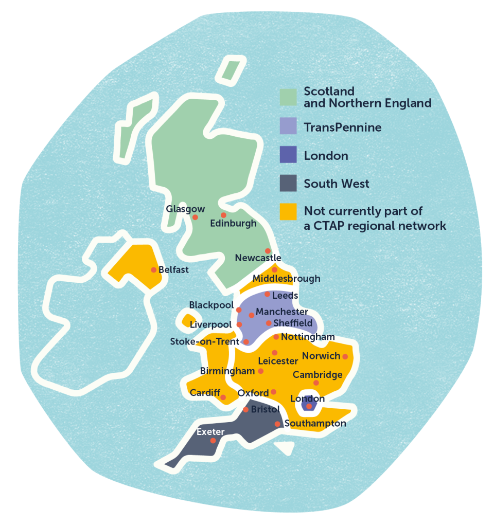 Map of CTAP Regional Networks