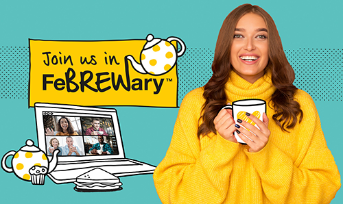 Image of lady drinking cup of tea