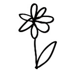 hand drawn image of a flower