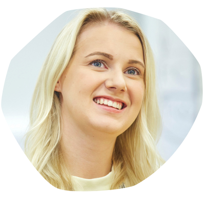Dr Hollie Leighton, a young woman with blonde hair