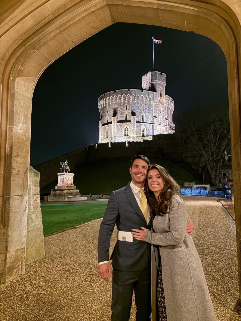 Jess and her husband at Windsor Castle