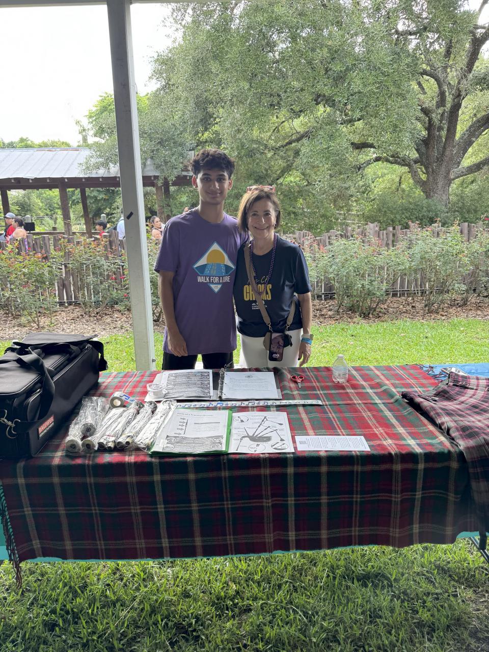 Keshav volunteering at stand