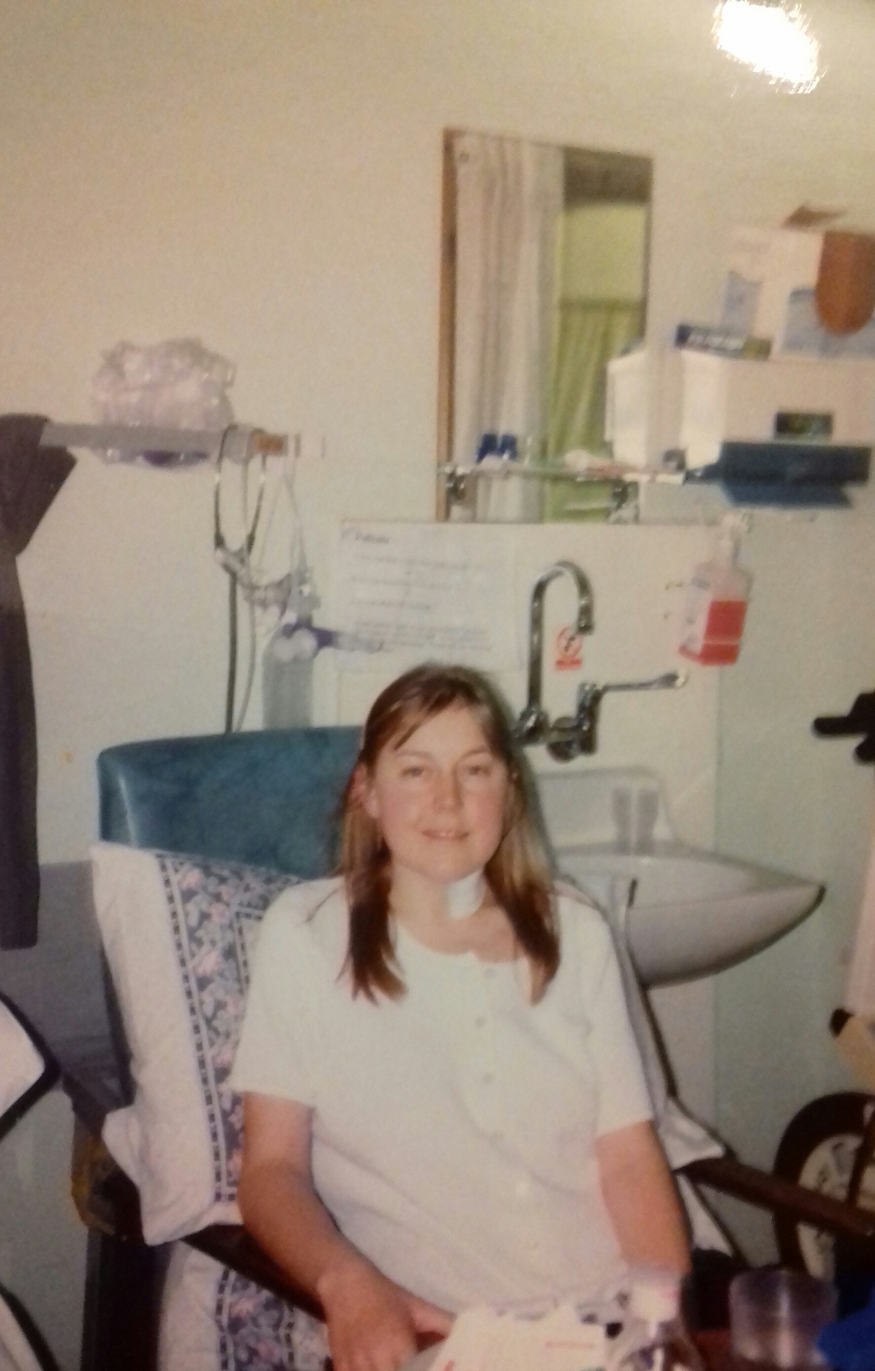 Vicky pictured in hospital