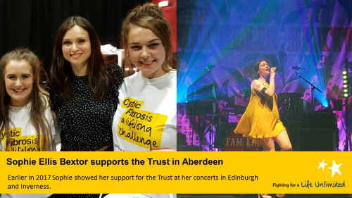 Sophie Ellis Bextor supports the Trust in Aberdeen