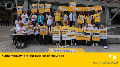 Cystic Fibrosis Trust Protest Holyrood