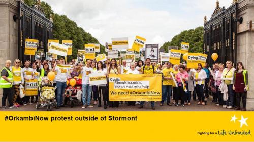 Cystic Fibrosis Trust Protest Stormont