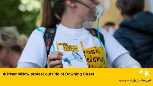 Cystic Fibrosis Trust protest Downing Street