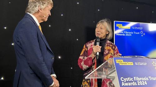 Richard Madeley handing the microphone to Jenny Agutter 