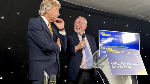 Richard Madeley and Richard Hunt clapping in front of the audience