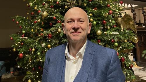 Vincent Franklin at the carol service