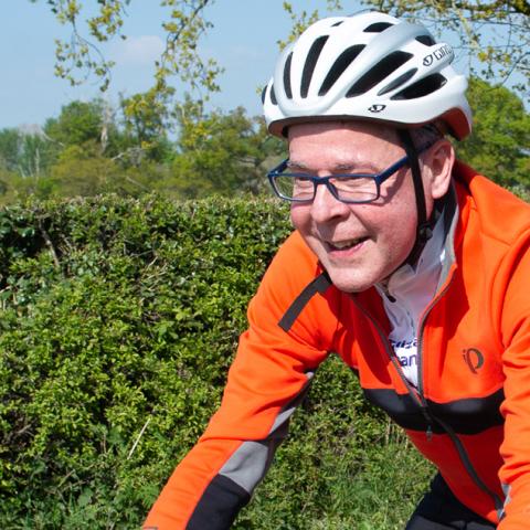 Man cycling
