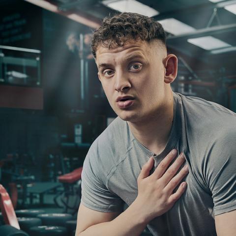 Keiron at the gym