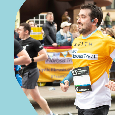 Man running marathon
