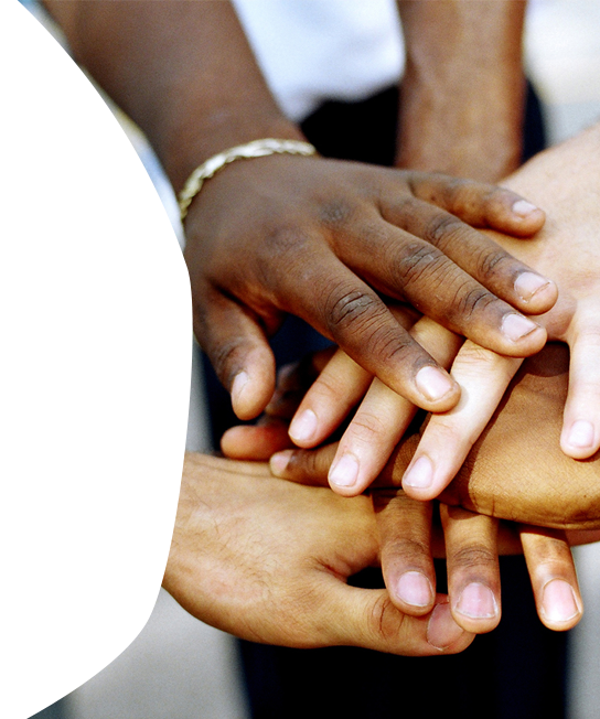 Hands joined together