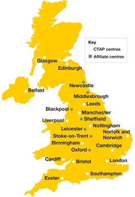 CTAP centre map February 2020