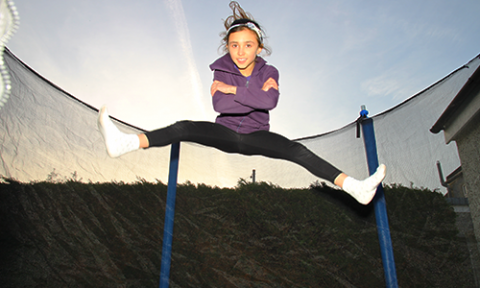 Chris Z child trampolining