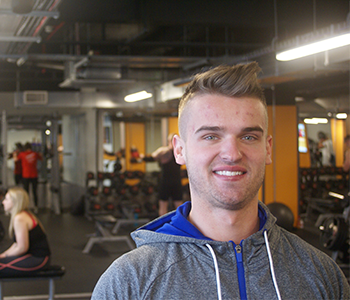 Joe Tonge in the gym