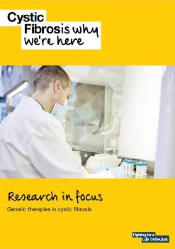 Front cover of a report called Research in focus on genetic therapies