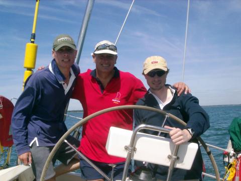 Cliff Michael and Daniel Round the Island Race