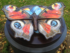 Butterfly mosaic memorial