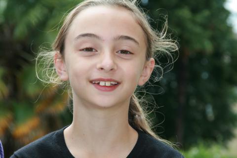Enya, 11, won the 2016 Christmas Card competition for the Cystic Fibrosis Trust