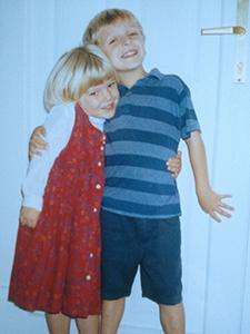 Imogen and Dan as children