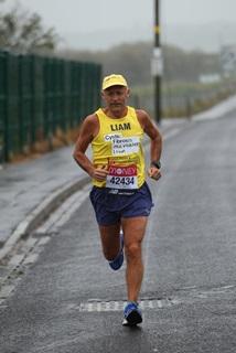 Liam McHugh wearing Cystic Fibrosis Trust running vest out for a run