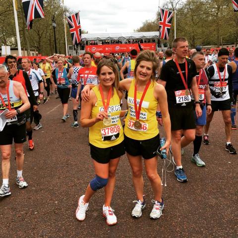 London Marathon Georgina and Nikki