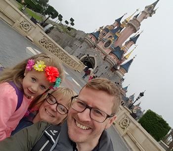 Martin and family at Disneyland