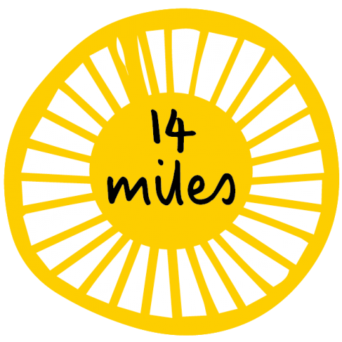 Ride for Research virtual cycle challenge distance 14 miles