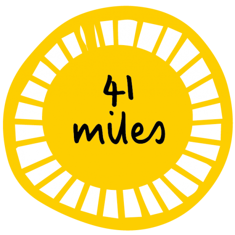Ride for Research virtual cycle challenge - distance 41 miles