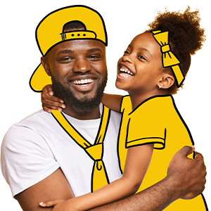 Wear Yellow Day 2021 email images dad with kid
