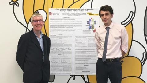 Jacob pictured with Professor David Sheppard