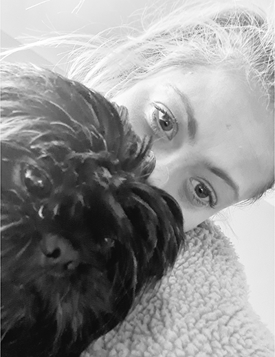 Sophie with her dog